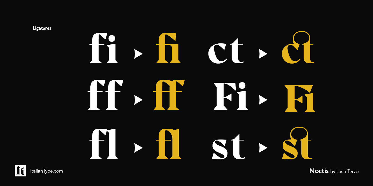 Пример шрифта Noctis Texturae Regular